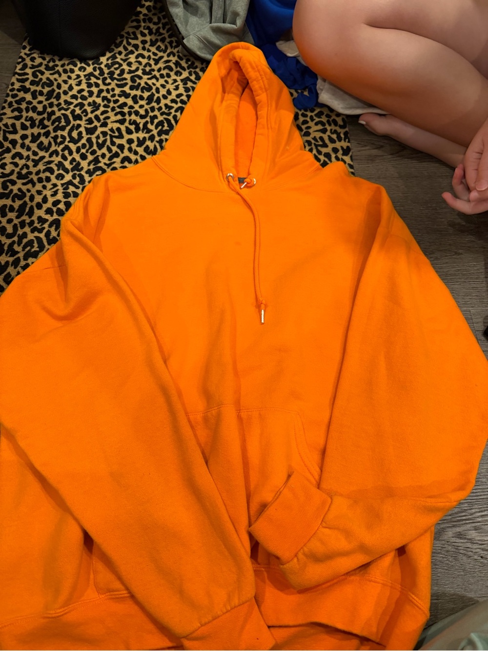 Bright Orange Hooded Sweatshirt - Classic Pullover Hoodie